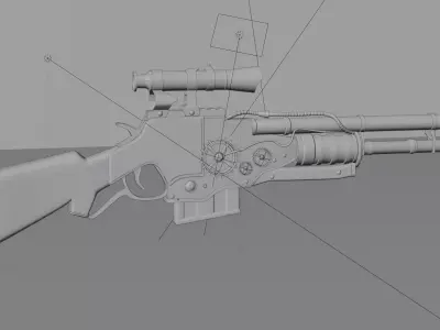 3D Steampunk rifle  3D model