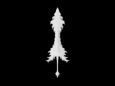 Infested Flesh Greatsword Low-poly 3D model