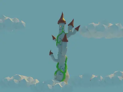 Fantasy Tower 3D model