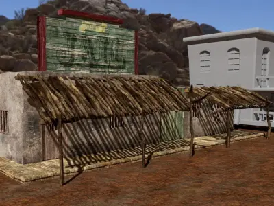 western Jail Low-poly 3D model