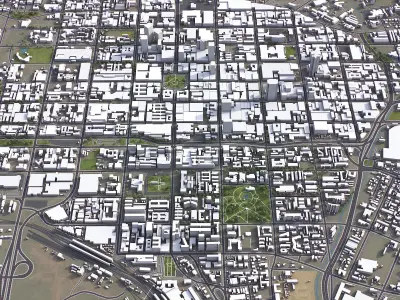 Pretoria - 3D City Low-poly 3D model