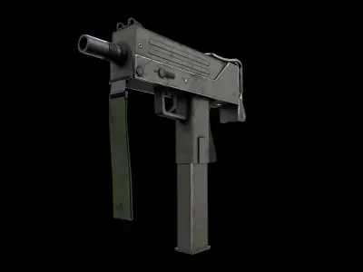 Mac-10 gun Low-poly 3D model purchase
