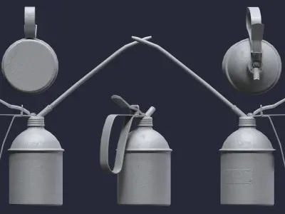 Oil Can Low-poly 3D model buy