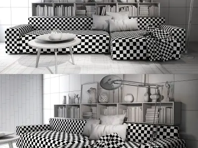 Twils livingroom set 3D model purchase