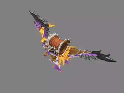 Mount - Dino Type 17 Low-poly 3D model