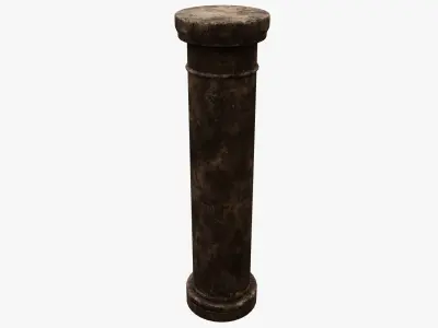 Column wooden Low-poly 3D model purchase
