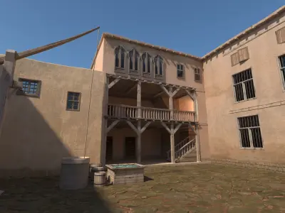 Medieval Courtyard House 3D model