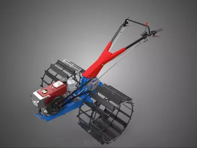 WALK BEHIND TRACTOR DOUBLE TREAD LONG WIDE TRACK CAGE WHEEL TIRE 3D model