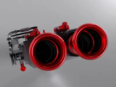 Throttle Body Double 4S1M 3D model