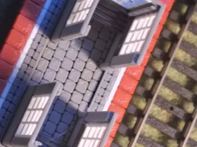 Double Edge Platform Shelter 1-87 FDM color 3D print model