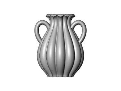 Ribbed classic urn and vase 3D print model