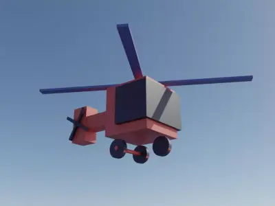Helicopter toy Low-poly 3D model purchase