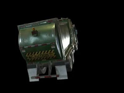 Garbage Truck  Low-poly 3D model