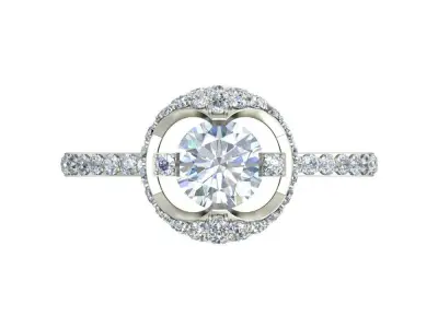 Engagement Ring 3D print model 57
