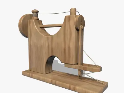Wooden Sewing Machine  3D model