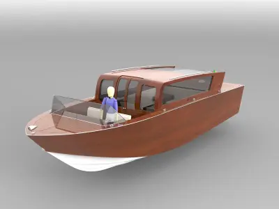 9 m Venetian Taxi  3D model