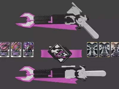 Kamen Rider valvard weapon completed 3D model