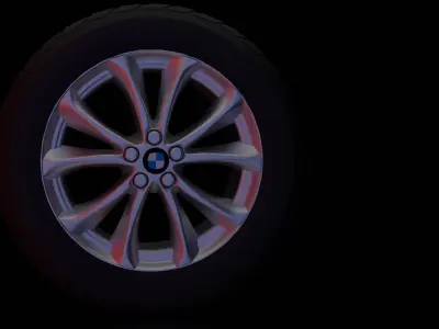 BWM X6 SUV TIRES Low-poly 3D model