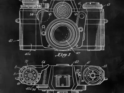 Sauer Vintage Camera  1962 Patent Free low-poly 3D model