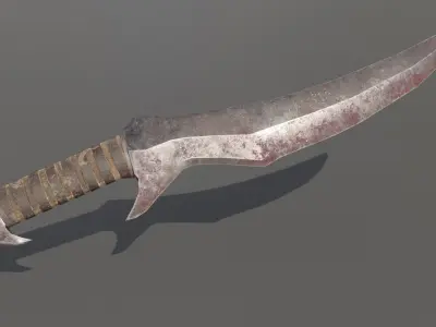 Orc Dagger Low-poly 3D model