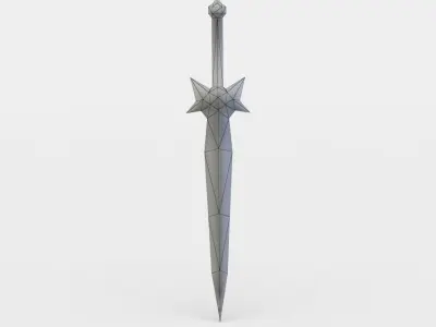 Dagger sword Low-poly 3D model get