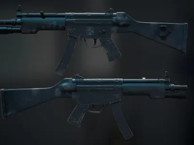 Weapon model  MP5 Low-poly 3D model