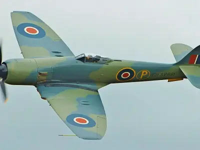 Hawker Sea Fury 3D model