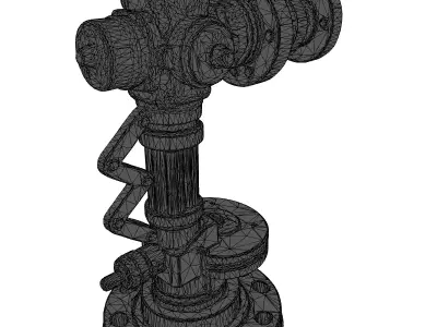 Steampunk Mechanical Arm Isolated Render 3D model