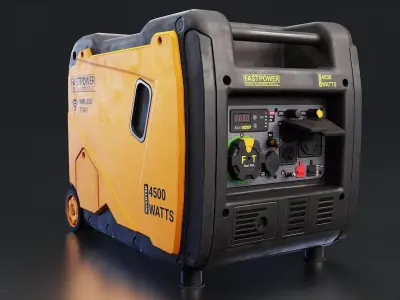 Portable Power Generator 4500W Low-poly 3D model