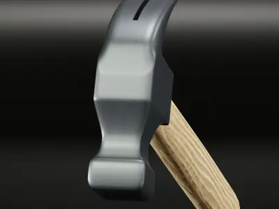 Hammer Low-poly 3D model 3
