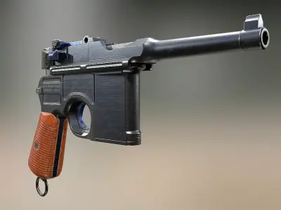 Mauser C96 M1921 Bolo Low-poly 3D model