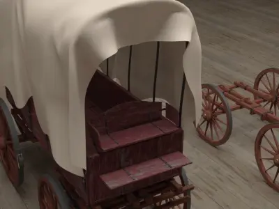 Civil War Carts 3D model
