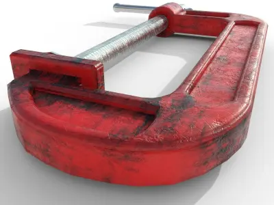 old G-Clamp PBR  Low-poly 3D model