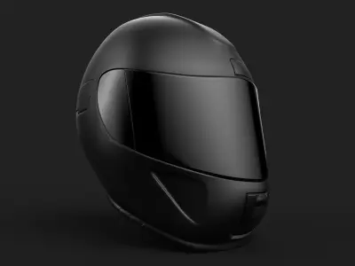 Motorcycle Helmet Low-poly 3D model 3