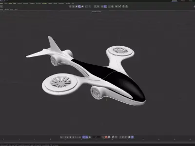 Futuristic Sci-Fi Drone 3D Model  3D model