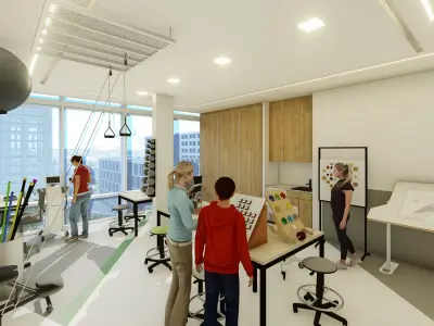 Medical Physical Therapy Room Equipment 3D model