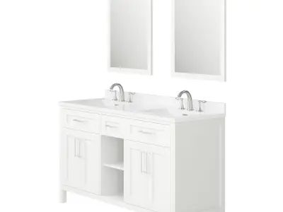 OVE Tahoe 60 Open Shelf Vanity 3D model