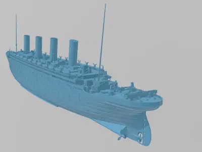 White star Line RMS Olympic - Titanic s sister scale model 3D print model