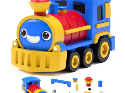 CHOO - Cartoon Toy Train 3D print model