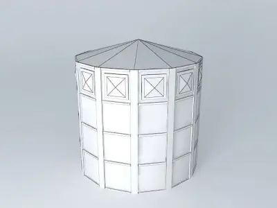 Silo for wood chips Free 3D model