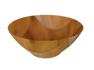 Brown Wodden Bowl 3D model