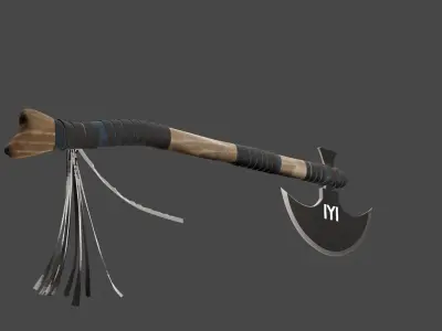 Turgut Alp Axe From Dirilis Ertugrul Free 3D Model Free low-poly 3D model