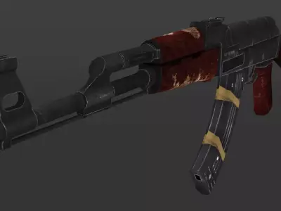 AK 47 Game ready  Free low-poly 3D model