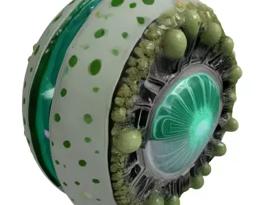 SciFi BioMechanical Core Orb 3D model