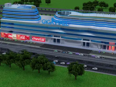 Mall Exterior Free 3D model