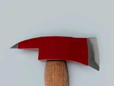Firefighter Pick Head Axe Low-poly 3D model