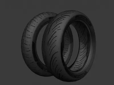 Miche Tire Motorcycle Low-poly 3D model