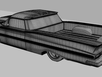 1959 chevy el camino lowrider stl obj fbx 3D print model purchase