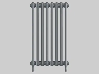Classic Cast Iron Radiator 3C8 3D model