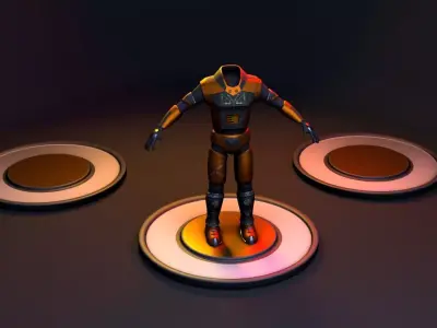  scifi costume Free low-poly 3D model